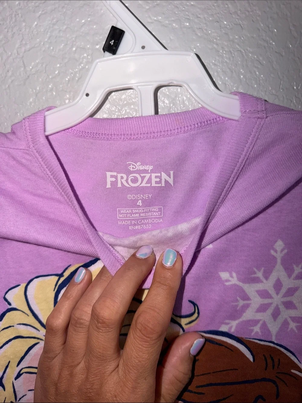 Disney Frozen Elsa & Anna Light Blue and Lavender Two-Piece Pajama Set